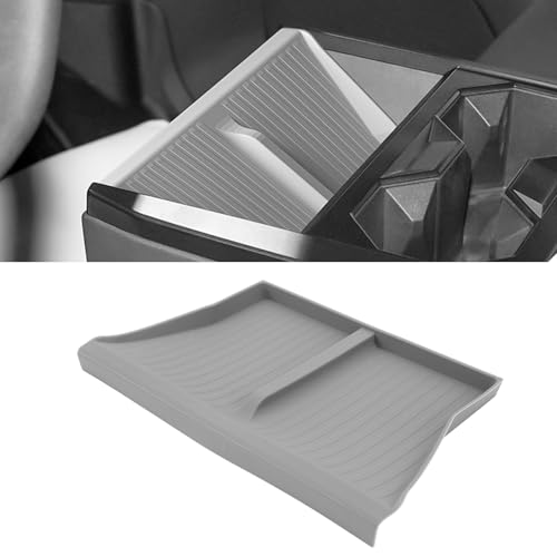 Center Console Wireless Charging Mat - Easy Clean Antislip Silicone Pad for Safe Phone Charging (Grey W240004613) - color: Grey W240004613