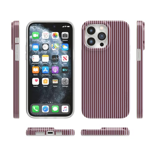 Casely iPhone 14 Pro Case | Stripes and the City | Tiny Pinstripe | Compatible with MagSafe | Classic Ultra Slim Design - color: Stripes and the City | Tiny Pinstripe, size: Iphone 14 Pro