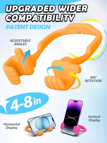Stocking Stuffers for Teens Girls Boys Kids Gifts Adults Cell Phone Stand - color: Hot Pink & Orange Yellow