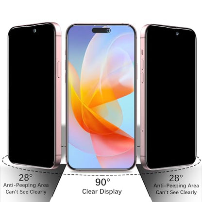 2+2 Pack Privacy Screen Protector for iPhone 15 Plus Tempered Glass - size: (Privacy)iPhone 15 Plus 6.7 Inch