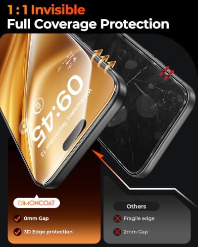 DIMONCOAT 4-PACK Screen Protector Compatible with iPhone 16 Plus - color: Transparency, size: iPhone 16 Plus
