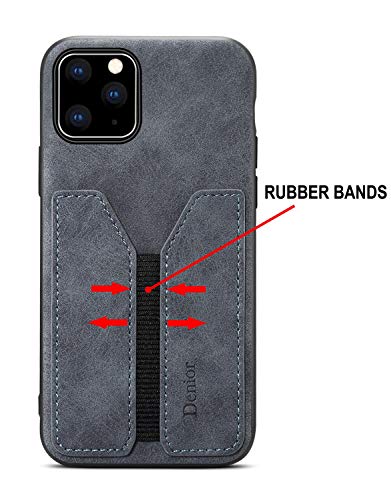SINIANL Compatible with iPhone 11 Pro Card Case, Ultra Slim Shockproof Leather Credit Card Holder Slot Money Pocket Case, Protective Bumper Phone Cover Gray - color: Gray, size: Compatible with iPhone 11 Pro