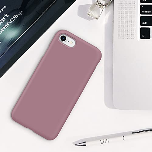 SURPHY Designed for iPhone SE Case, iPhone 8 Case, iPhone 7 Case, Liquid Silicone Phone Case for iPhone se 3rd 2nd SE 2022 SE 2020, Lilac Purple - color: Lilac Purple