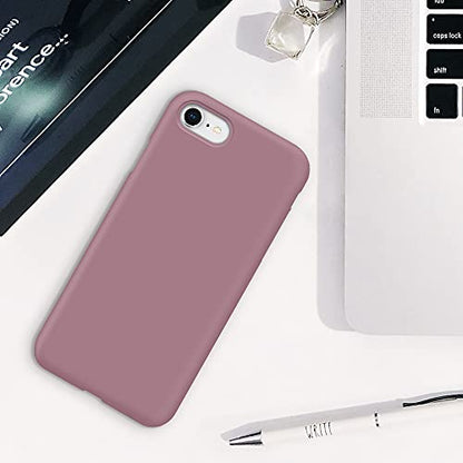 SURPHY Designed for iPhone SE Case, iPhone 8 Case, iPhone 7 Case, Liquid Silicone Phone Case for iPhone se 3rd 2nd SE 2022 SE 2020, Lilac Purple - color: Lilac Purple