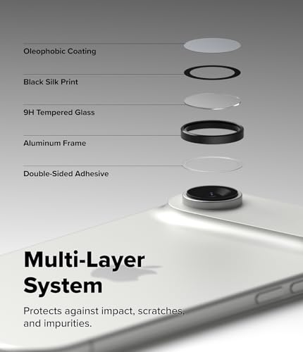 Ringke for iPhone Air Camera Lens Protector [Camera Lens Frame Glass Black] - size: iPhone Air