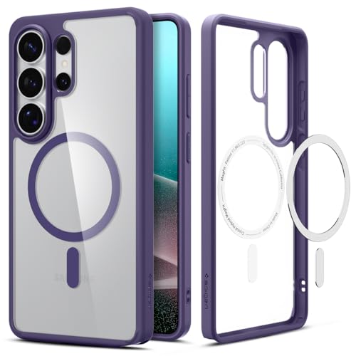 Spigen for Galaxy S26 Ultra Case, Ultra Hybrid MagFit [Anti-Yellowing] [Compatible with MagSafe] [Fast Wireless Charging] - Deep Purple - color: Deep Purple, size: Galaxy S26 Ultra