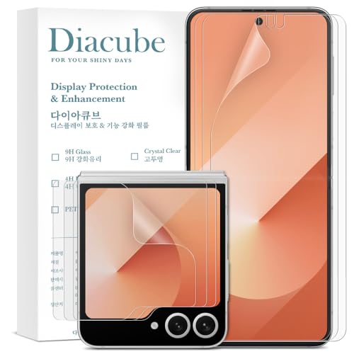 [3+3] For Samsung Galaxy Z Flip 7 FE, EPU+TPU Anti-Glare Matte Screen Protector, 3 Pack Full Covered Inside + 3 Pack Outer Film, Anti-Fingerprint, Self-Healing, Easy Installation with Alignment Tool - size: Galaxy Z Flip 7 FE