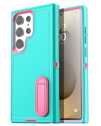 AICase for Samsung Galaxy S25 Ultra Case Built-in Stand,3 in 1 Heavy Duty Drop Protection Full Body Rugged Shockproof Military Protective Tough Durable Cover for Samsung Galaxy S25 Ultra 5G_5 - color: Blue with Stand