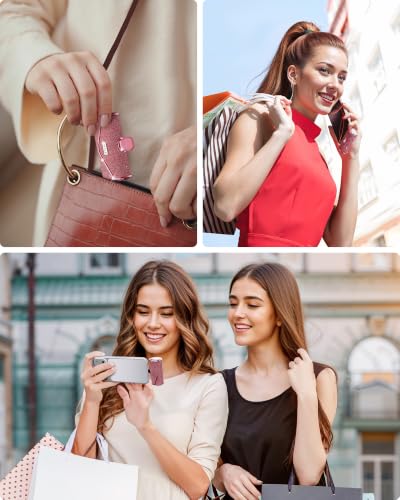 iWALK Upgraded Sparkly Portable Charger 22.5W, 5000mAh Power Bank for iPhone 18 Pro/17/16/15 Series, Mini Battery Pack with Built-in USB-C Connector Compatible with Samsung S25/24, iPad Pro/Air, Pink - color: Pink