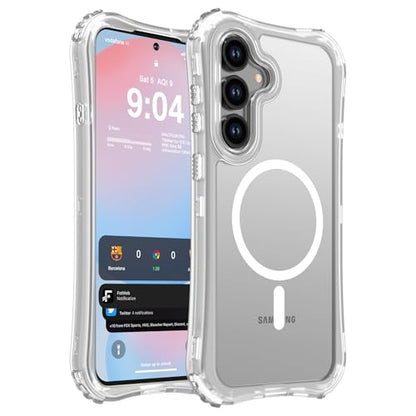 WRJ Magnetic Matte for Samsung Galaxy S26 FE Case,Samsung S25 FE Case [Fit for MagSafe][Military Grade Drop Protection] Translucent Shockproof Protective Phone Case-Clear - color: Clear, style: Matte