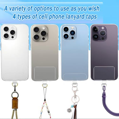 8 Pack Phone Tether Tab, Universal TPU Phone Lanyard Patch Without Adhesive - color: 8pcs Gold/Ts