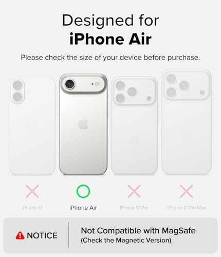 Ringke for iPhone Air Case [Fusion Matte Clear] | Oil & Dirt Resistant, Anti-Fingerprint Technology Prevents Oily Smudges, Frosted Coating Feels Velvety Soft - size: iPhone Air