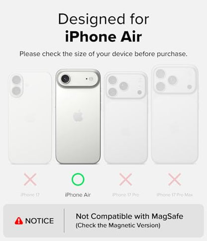 Ringke for iPhone Air Case [Fusion Matte Clear] | Oil & Dirt Resistant, Anti-Fingerprint Technology Prevents Oily Smudges, Frosted Coating Feels Velvety Soft - size: iPhone Air