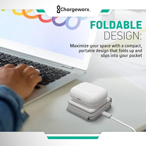 3-in-1 Foldable MagSafe Charger, iPhone 17/16/15, Apple Watch & AirPods Pro