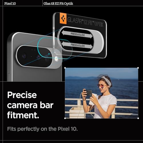 Spigen Glas.tR EZ FIT Optik Camera Lens Protector for Pixel 10 - size: Pixel 10