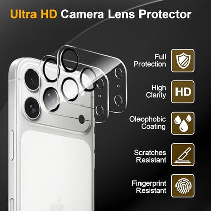 3 Pack Camera Lens Protector for iPhone 17 Pro Max - size: iPhone 17 Pro Max