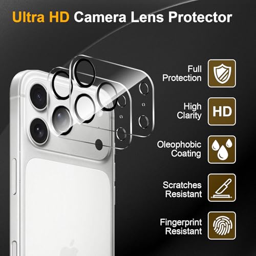 3 Pack Camera Lens Protector for iPhone 17 Pro Max - size: iPhone 17 Pro Max