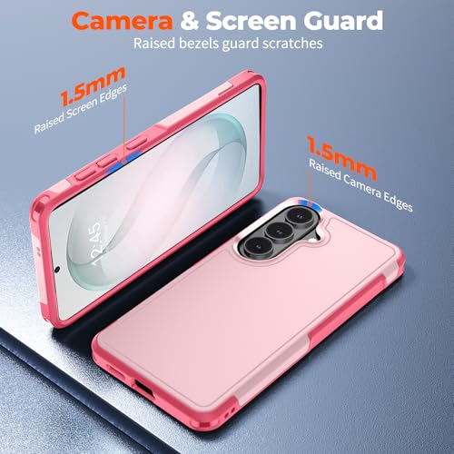 zapica Designed for Samsung Galaxy S26 Plus Case, Light Pink | Military Grade Drop Protection, Dual Layer Structure Design, Heavy Duty Shockproof Non-Slip Phone Cover - color: Light Pink, size: Samsung Galaxy S26 Plus 6.7''