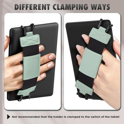 MoKo Soft Hand Strap for 6-8" Kindle eReaders Fire Tablet, Mint Green - color: A-mint Green, style: Soft Pu Strap