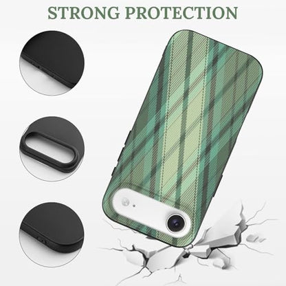 Green TartanAnti-Yellowing Soft TPU Phone Case for iPhone 17, Shockproof and Scratch-Resistant Case - color: black-style-153