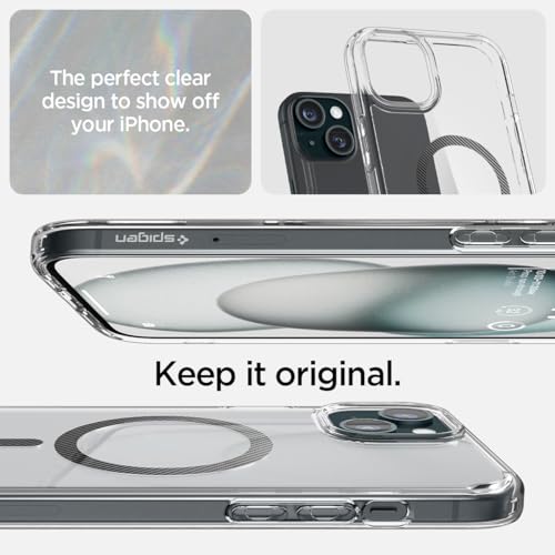 Spigen for iPhone 15/14/13 Case, Ultra Hybrid MagFit [Anti-Yellowing] [Compatible with Magsafe] - Carbon Fiber - color: Carbon Fiber, size: iPhone 15 / 14 / 13
