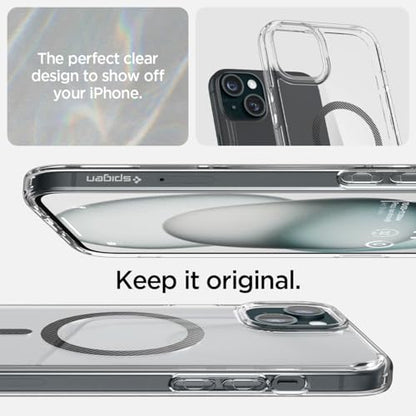 Spigen for iPhone 15/14/13 Case, Ultra Hybrid MagFit [Anti-Yellowing] [Compatible with Magsafe] - Carbon Fiber - color: Carbon Fiber, size: iPhone 15 / 14 / 13
