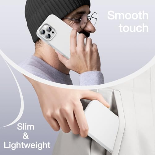 JETech Silicone Case for iPhone 16 Pro Max, White | Silky Soft Touch, Shockproof Protection, Scratch Resistant, Microfiber Lining - color: White, size: iPhone 16 Pro Max