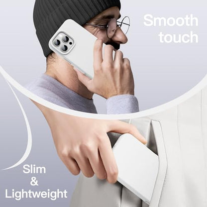 JETech Silicone Case for iPhone 16 Pro Max, White | Silky Soft Touch, Shockproof Protection, Scratch Resistant, Microfiber Lining - color: White, size: iPhone 16 Pro Max