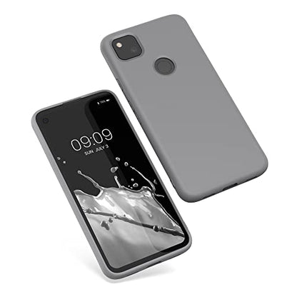 kwmobile Case Compatible with Google Pixel 4a Case - Slim Protective TPU Silicone Phone Cover - Stone Dust - color: Stone Dust