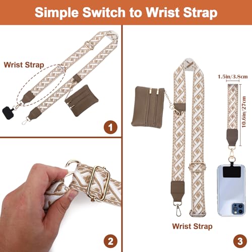 XANGNIER Clip and Go Strap for Phone with Wallet Crossbody,Multicolor 5 - color: Multicolor 5