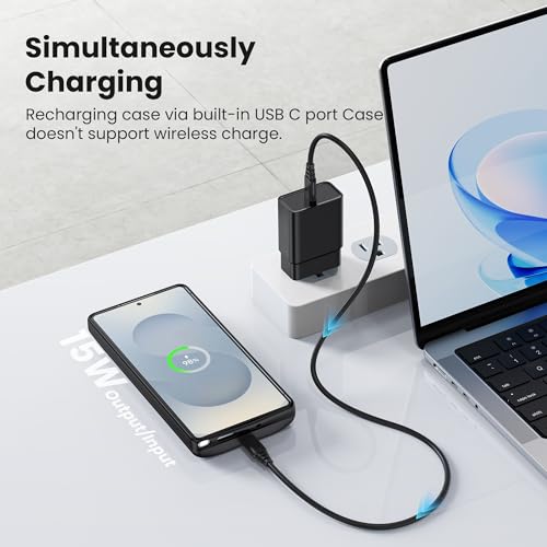 for Samsung Galaxy S24 Ultra Battery Case,Real 10000mAh Charging Phone case Portable Power Bank Case with Magnetic Wireless Charging,Protective Charger Phone case with Battery Pack Black - size: Galaxy S24 Ultra