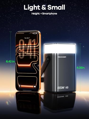 65W Power Bank 40000mAh Laptop Portable Charger Battery Pack - Black - color: Midnight Black