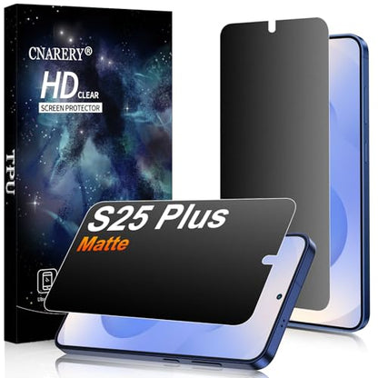 2 Pack for Samsung Galaxy S25 Plus Anti-Glare Matte Privacy Screen Protector 6.7 inch, Smooth and Responsive Touch Flexible EPU Film, [Support Fingerprint Unlock] [Self-Healing] [Not Glass] - size: Samsung Galaxy S25 Plus 6.7 Inch