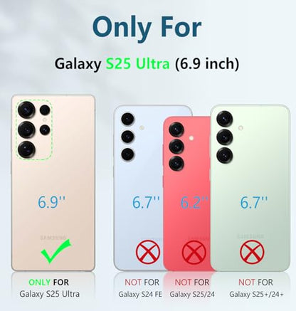 FNTCASE for Samsung Galaxy S25-Ultra Case: Military Grade Drop Proof Protection Mobile Cover with Kickstand | Matte Textured Rugged Shockproof TPU | Protective Sturdy Phone Case 6.8 Inch(Black) | Rugged Kickstand, 20FT Military-Grade Drop Protection, Matt