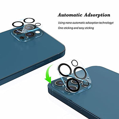 imluckies Camera Lens Protector for iPhone 12 Pro Max 6.7" Tempered Glass, HD Clear & 9H Hardness, Case-Friendly, Scratch Resistant, Easy Installation[3 Pack] - size: 12 Pro Max-Black