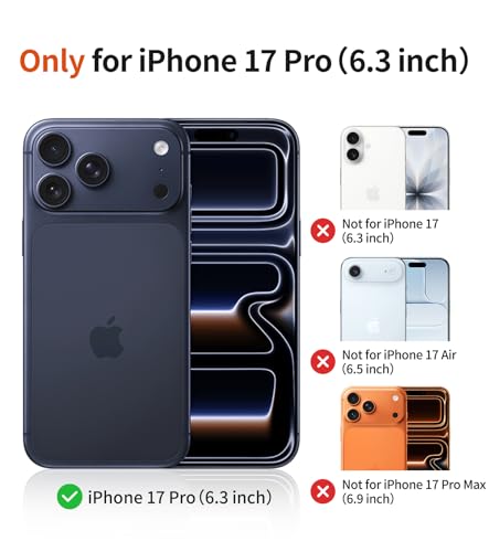 3 Pack Privacy Screen Protector for iPhone 17 Pro, 28° Anti Spy Tempered Glass with Flawless Fit Kit, 9H Hardness Military Grade Shatterproof, Case Friendly - size: iPhone 17 Pro