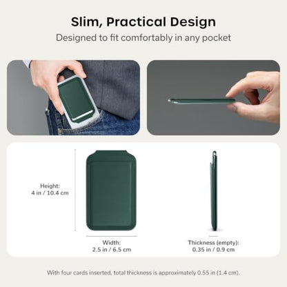 Satechi MagSafe Wallet Stand, Card Holder, NFC Pass-Through - color: Forest Green