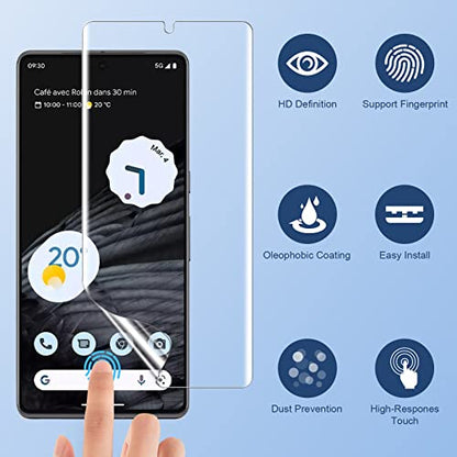 LK 2 Pack for Google Pixel 7 Pro Screen Protector + 2 Pack Lens Protector - size: Pixel 7 Pro