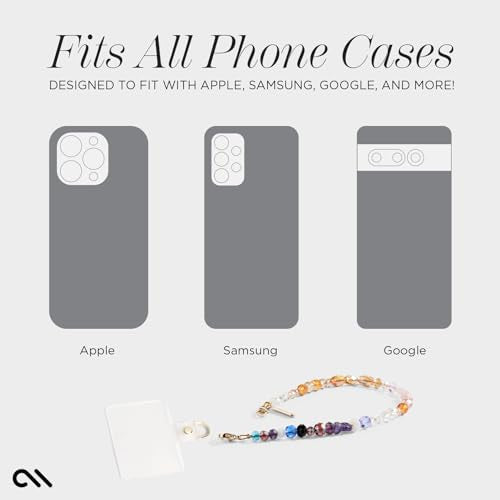 Case-Mate Phone Charm Wrist Strap with Beaded Crystals - Boho Crystal | Detachable Anti-Theft Phone Strap - Hands-Free iPhone Wrist Strap for Women - Phone Chain Wristlet for Galaxy, Pixel & More - color: Boho Crystal