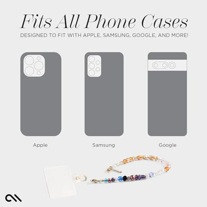 Case-Mate Phone Charm Wrist Strap with Beaded Crystals - Boho Crystal | Detachable Anti-Theft Phone Strap - Hands-Free iPhone Wrist Strap for Women - Phone Chain Wristlet for Galaxy, Pixel & More - color: Boho Crystal