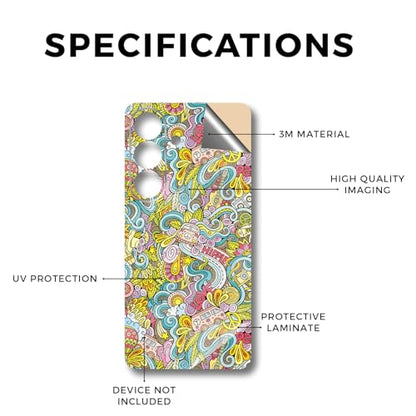 Glossy Glitter Phone Skin Compatible with Samsung Galaxy S26 - Ultra Hippie - Premium 3M Vinyl Protective Wrap Decal Cover - Easy to Apply | Crafted in the USA by MightySkins - color: Ultra Hippie, size: Galaxy S26 (Back Wrap), style: Glossy Glitter Finis