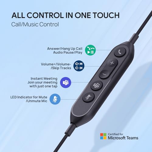 Yealink UH42 USB-C/A Wired Headset,AI Noise Cancelling Mic,in-Line Controls - color: Dual-Ear (Teams）, size: USB-C/A