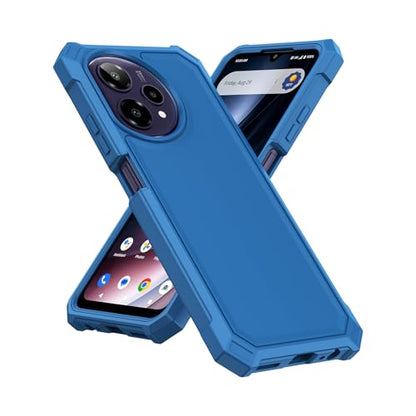 DpS for Cricket Icon Plus 2026/AT&T Verge 2 Case 3-in-1, Icon Plus 2026/Verge 2 with Screen Protector, Dual-Layer Full Body Protection,Hard PC Bumper&Silicone Back Military Grade Cover. (Blue) - color: Blue