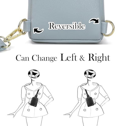 Travel Small Sling Bag for Women Anti Theft Crossbody Bags Purses Cross Body Fanny Pack Over the Shoulder Bag(0-Light Blue) - color: Light Blue