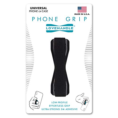 LOVEHANDLE Original Universal Phone Grip - Black Strap and Base