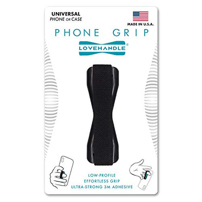 LOVEHANDLE Original Universal Phone Grip - Black Strap and Base