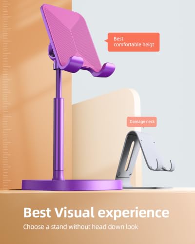 LISEN Cell Phone Stand Phone Holder for Desk, Gaming for Nintendo Switch - color: Dark Purple