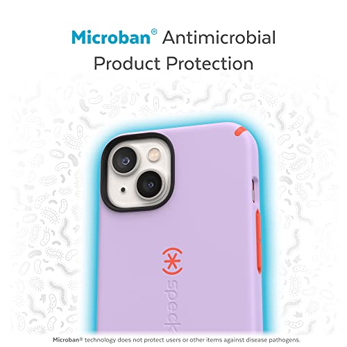 Speck iPhone 15 Plus & 14 Plus Case - Drop Protection, Scratch Resistant, Built for MagSafe iPhone Case with Soft Touch Coating - 6.7" iPhone, Dual Layer - Spring Purple/Energy Red CandyShell Pro - color: Spring Purple/Energy Red