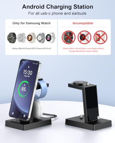 NANAMI 30W USB C 3 in 1 Charging Station for Samsung Devices - color: Black