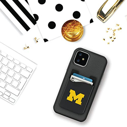 OTM Essentials University of Michigan Faux Leather Phone Wallet Sleeves, Sleek Phone Wallet Case, Lightweight Accessories for Phones, Classic - color: University of Michigan, style: Faux Leather